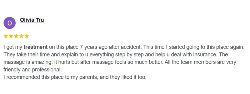 Chiropractic Portland OR Testimonial Olivia